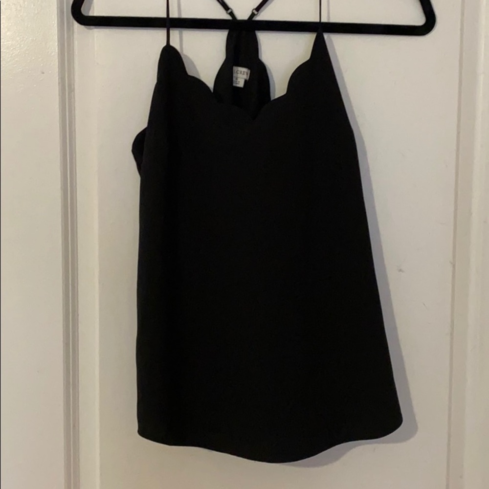 Black J.Crew scallop Cami